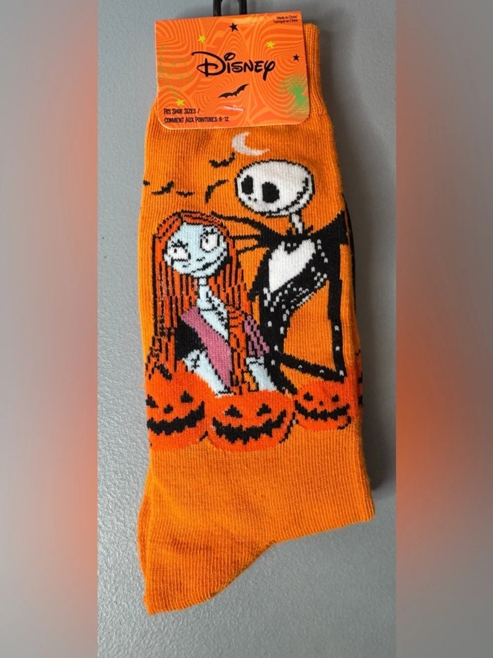 Disney nightmare before Christmas Jack Skellington & Sally Halloween Crew Socks